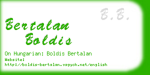 bertalan boldis business card